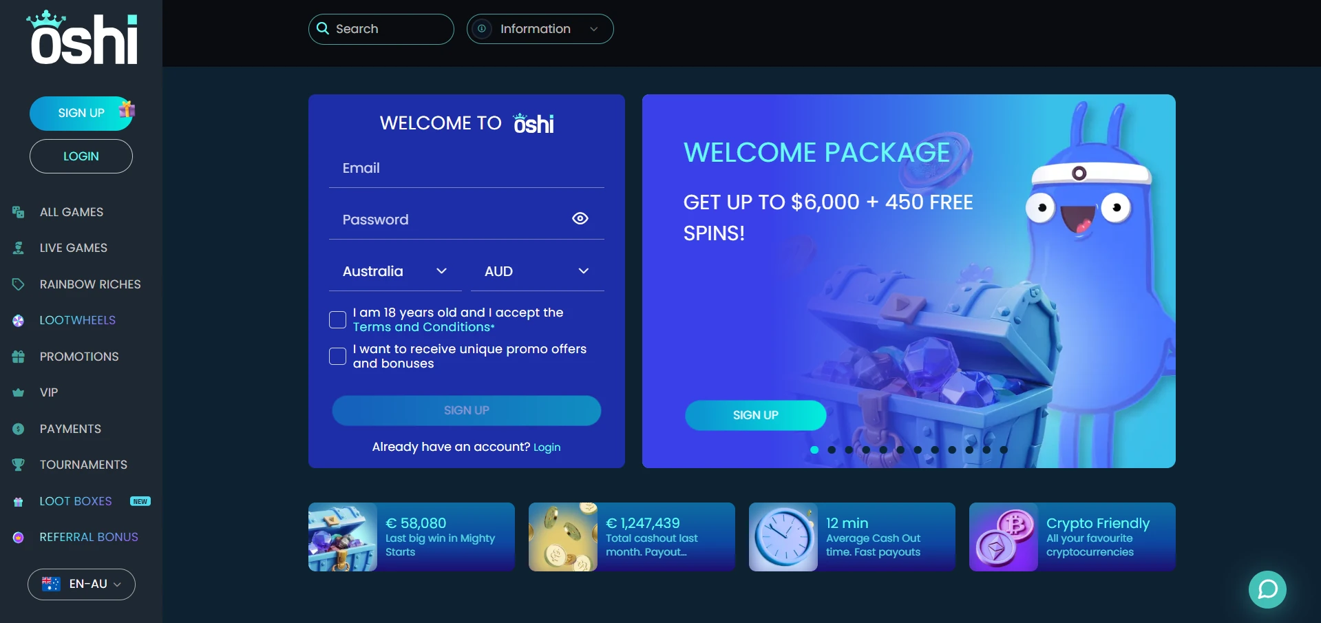 Account Setup at Oshi Casino: A Simple Guide for New Users in Australia